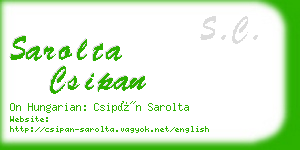 sarolta csipan business card